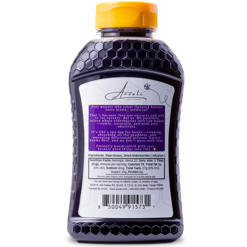 The Elderberry Honey - 1 LB - Pack of 4