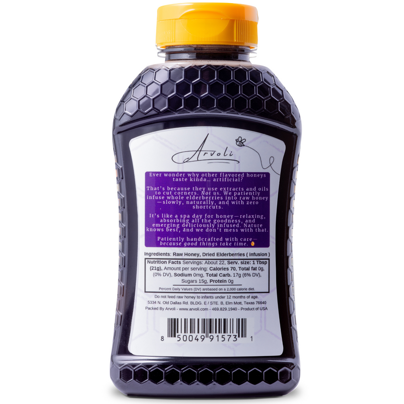 The Elderberry Honey - 1 LB - Pack of 4